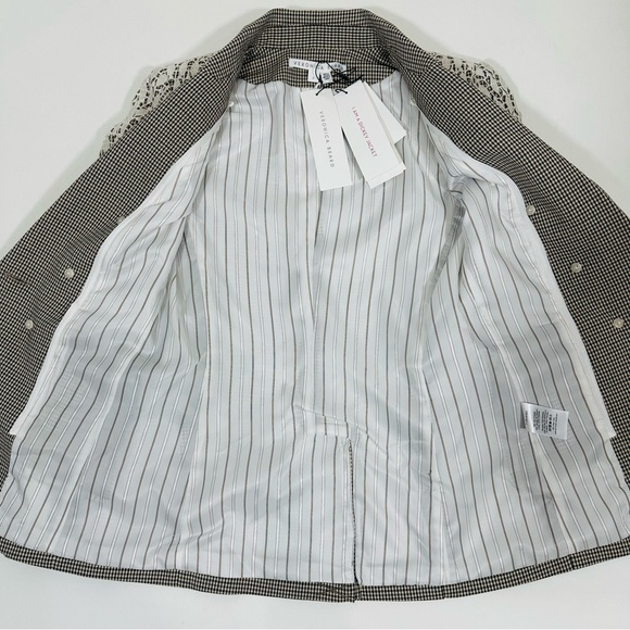 Veronica Beard Faithon Dickey Blazer Jacket Camel Multi - Picture 11 of 15